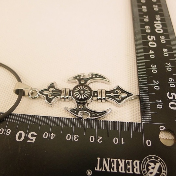 Unisex Titanium Cross Necklace - Picture 3 of 5